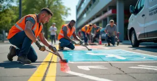 Pintura de Faixas de Estacionamento